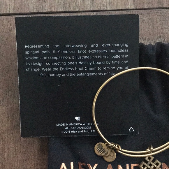 Endless Knot Gold Alex and Ani Bracelet - Picture 3 of 3